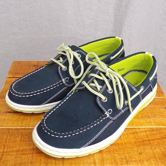 Bass Chesapeake Men's Boat Shoes Size 10.5 Blue and Green. Excellent Condition - Picture 2 of 12